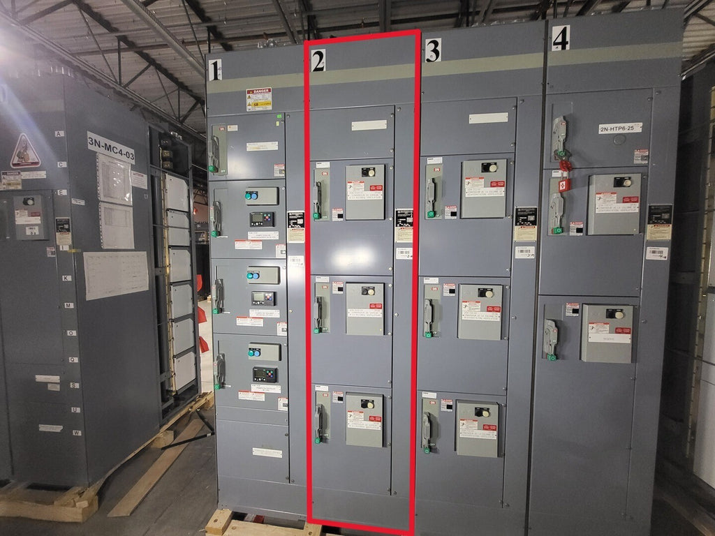 SQUARE D Model 6 Motor Control Center MCC Section, 600V, 3PH, 1200A Bus