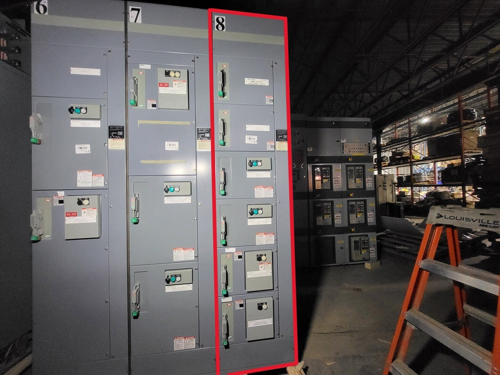 SQUARE D Model 6 Motor Control Center MCC Section, 600V, 3PH, 1200A Bus