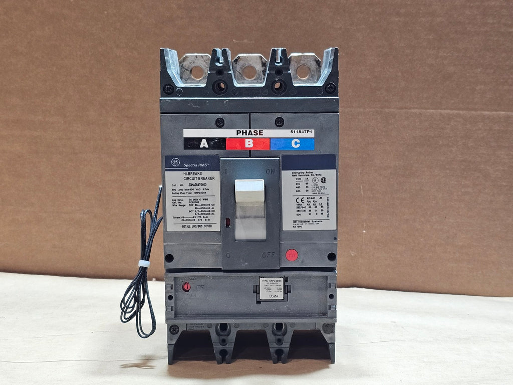 GENERAL ELECTRIC 400 Amp, 3 Pole, 600 Volt Circuit Breaker SGHA36AT0400