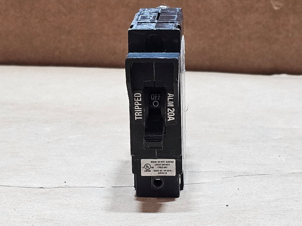 AIRPAX 20 Amp, 1 Pole, 80 Volts Bullet Circuit Breaker LMLK1-1RLS4-29877-6-V