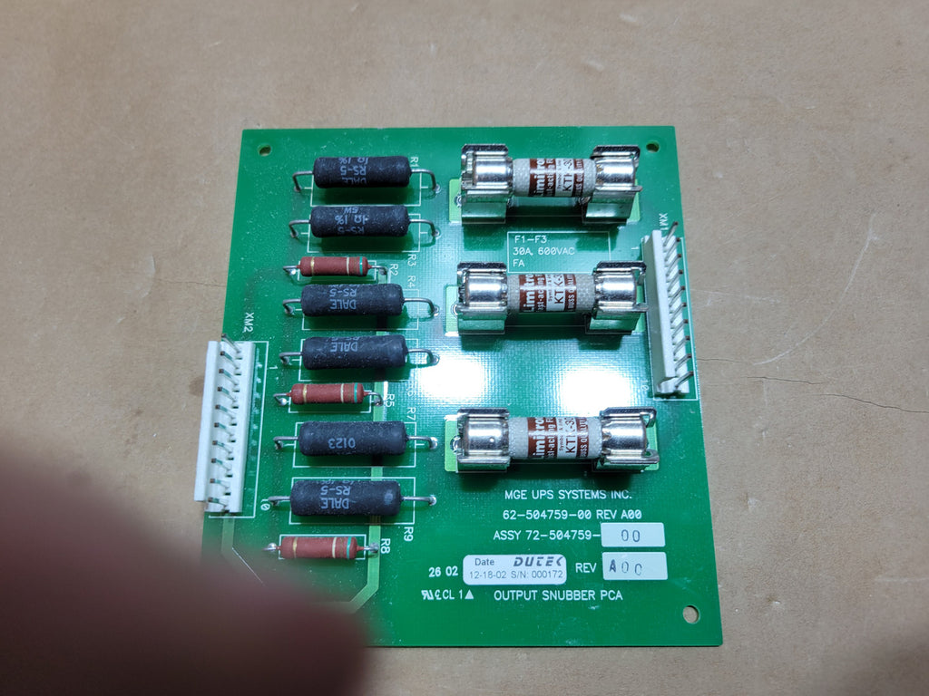 MGE Output Snubber PCA 62-504759-00, Assy 72-504759-00