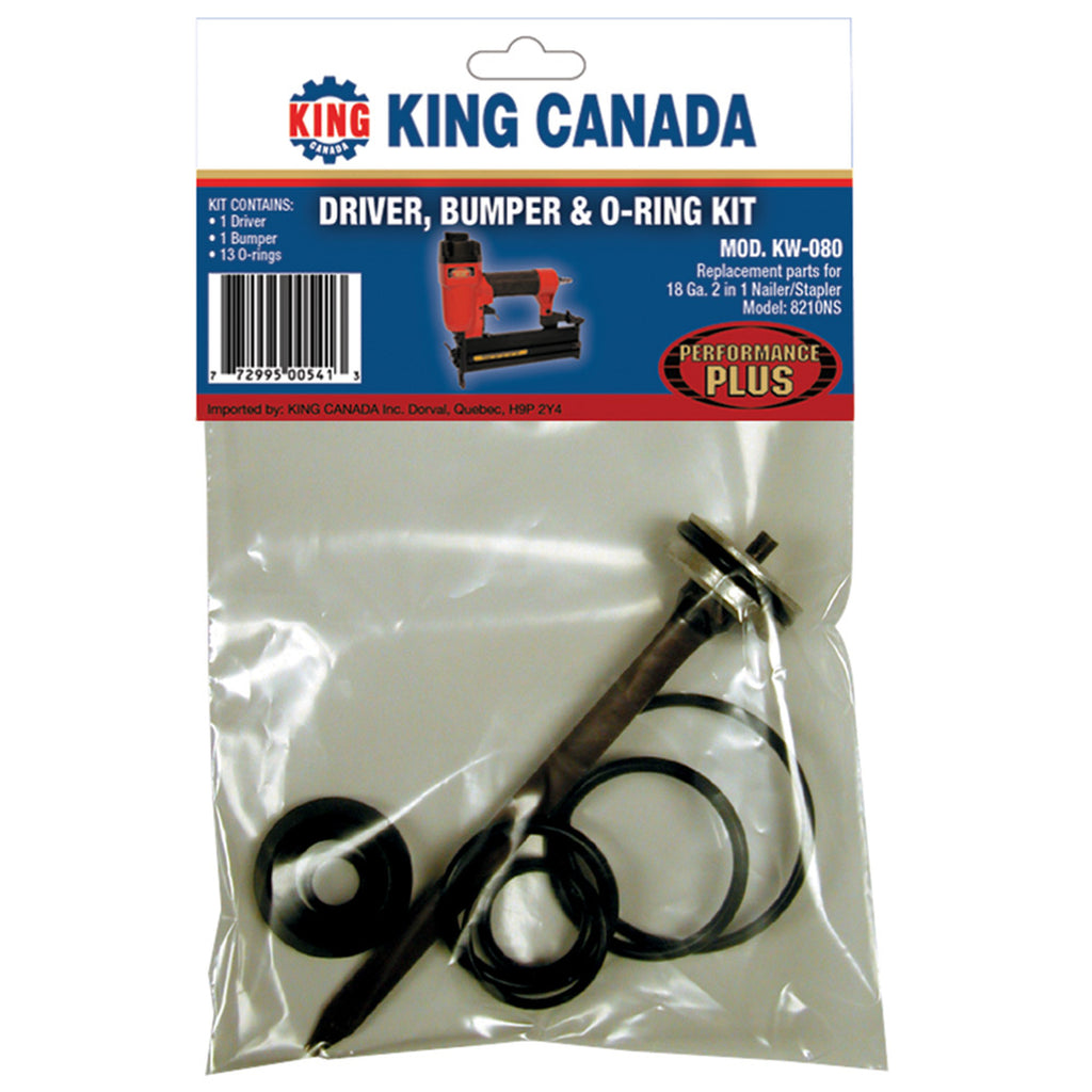 KING CANADA Performance Plus Driver & O-Ring Replacement Kit No. KW-080 For 8210NS
