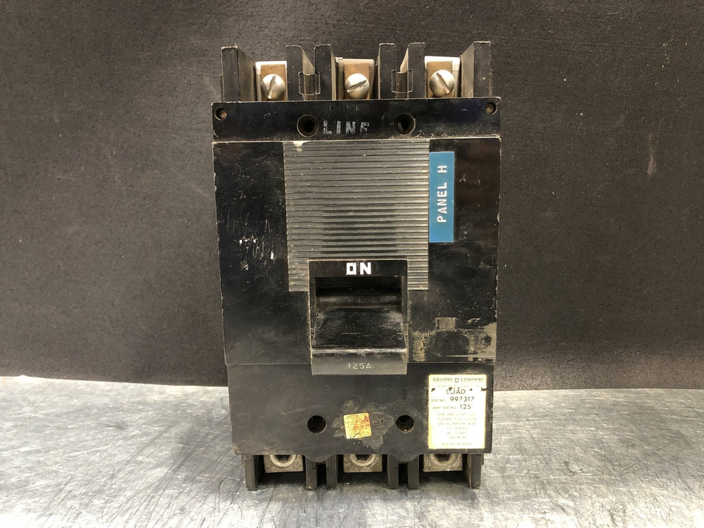 SQUARE D 125 Amp, 3 Pole, 600 volts Circuit Breaker LAL36125