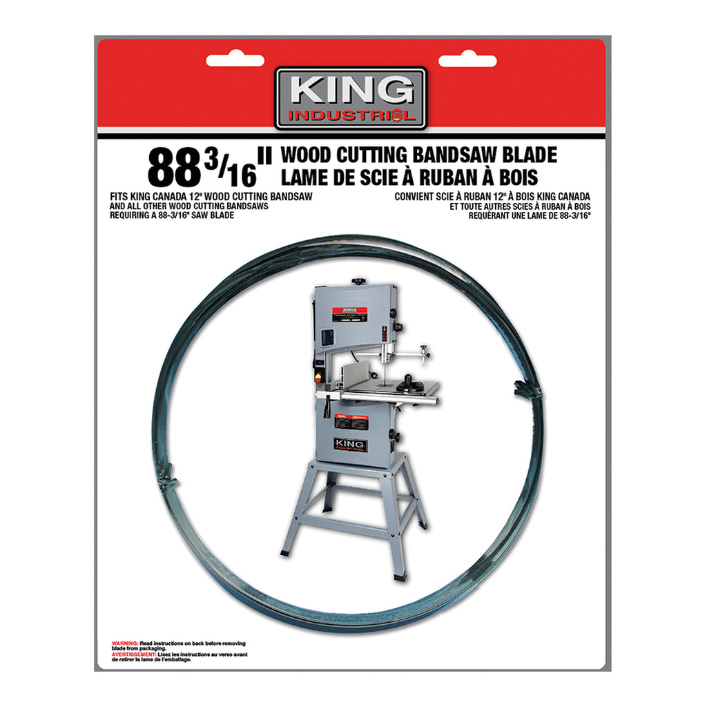 88-3/16" x .025" x 3/8" - 6 TPI Wood Cutting Bandsaw Blade No. KBB-1238-6