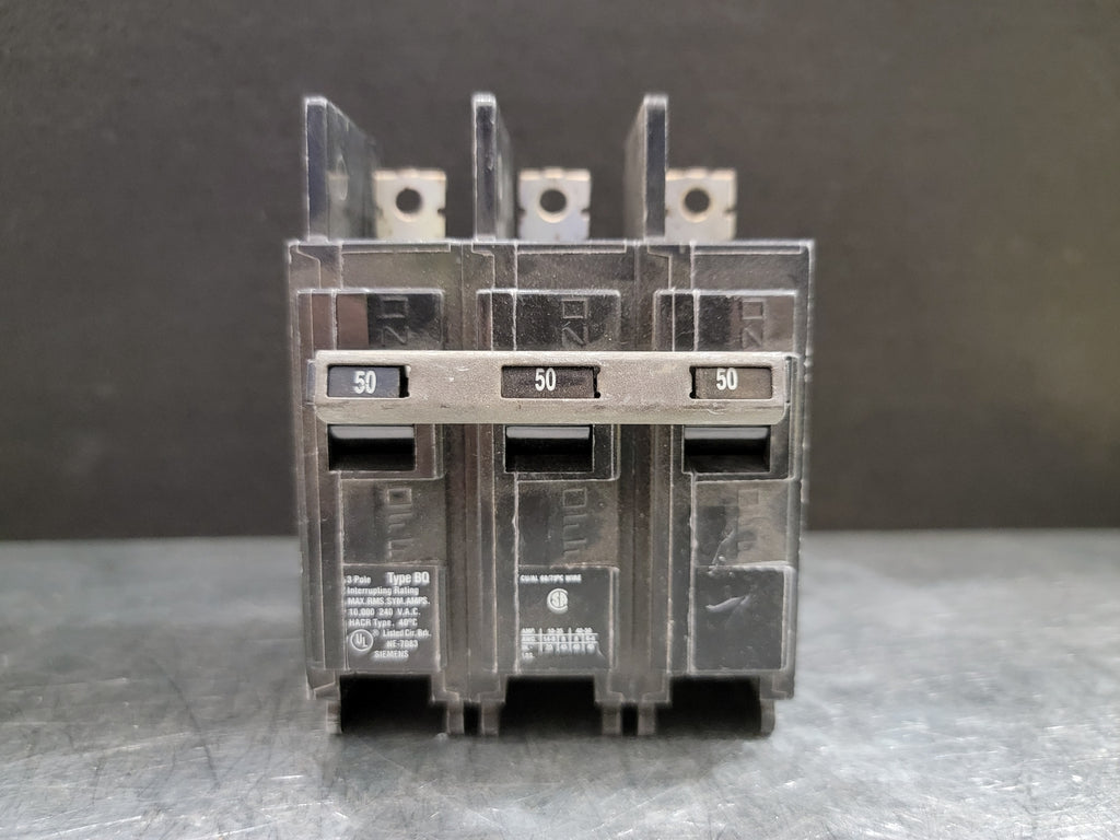 SIEMENS 50 Amp 3 Pole Circuit Breaker BQ3B050