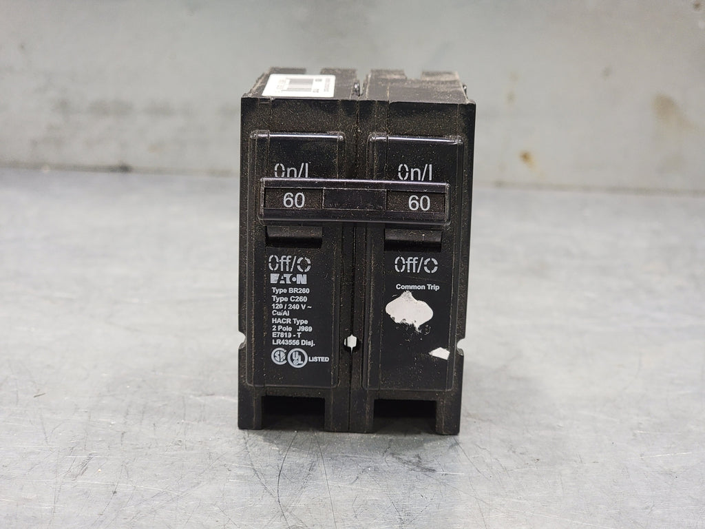 EATON 60 Amp 2 Pole Circuit Breaker BR260