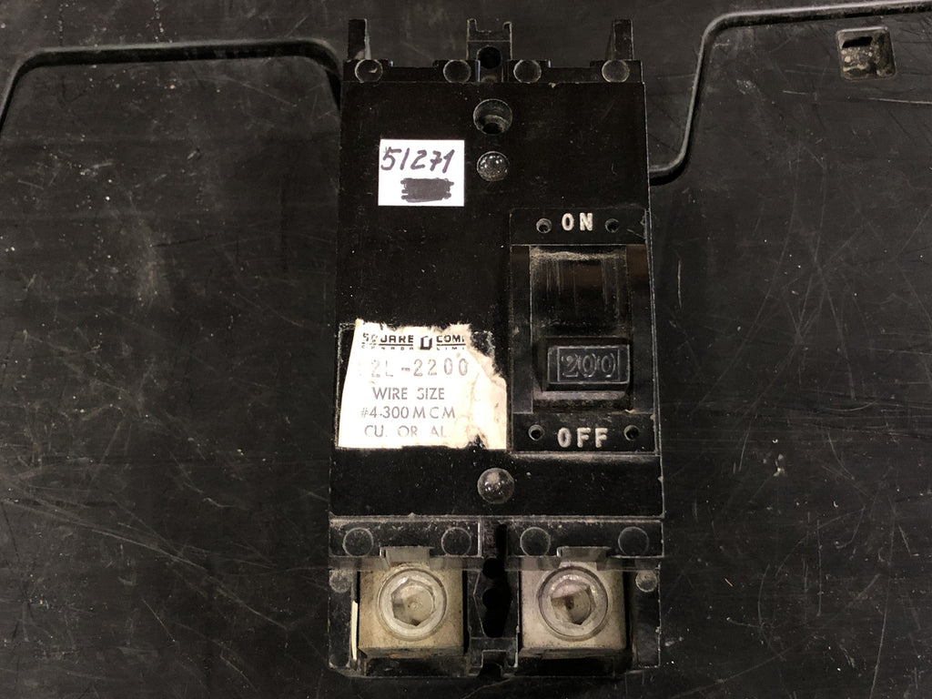SQUARE D 200 Amp 2 Pole Circuit Breaker C2L-2200 