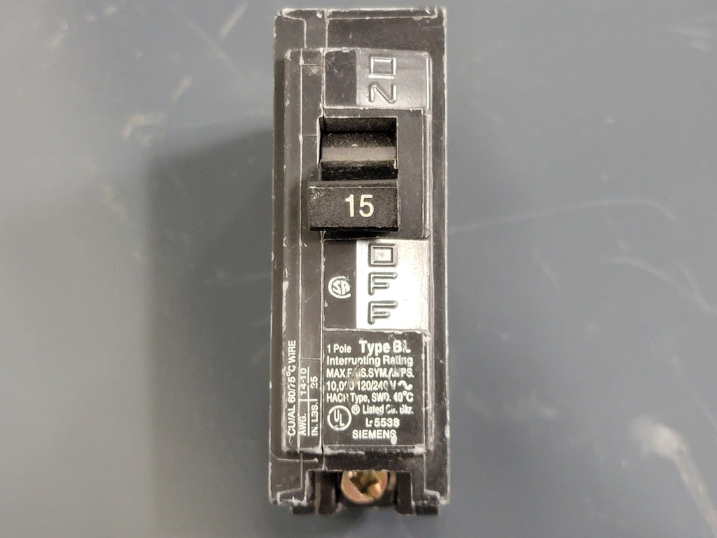 SIEMENS 15 Amp, 1 Pole, 120/240 volts Circuit Breaker B115 
