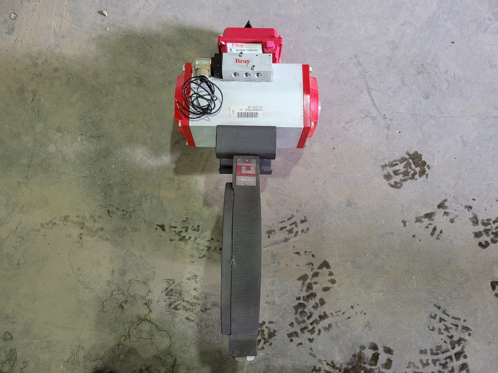 BRAY McCannalok 8" High Perf. Butterfly Valve w/ Actuator Solenoid Op. Switch