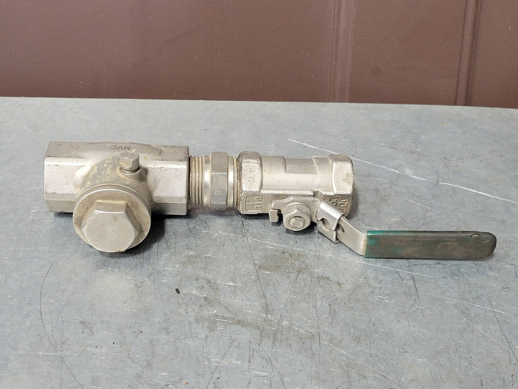 1" Class 200 Check Valve w/ 1" Ball Valve