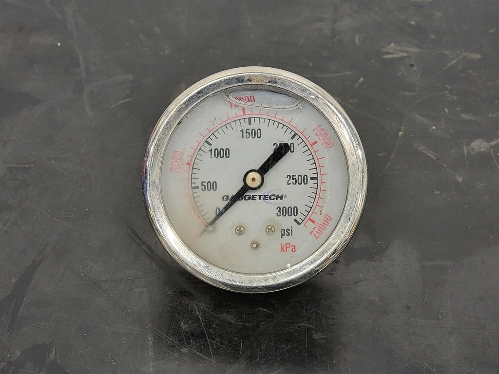 GAUGETECH Pressure Gauge 3000 psi 