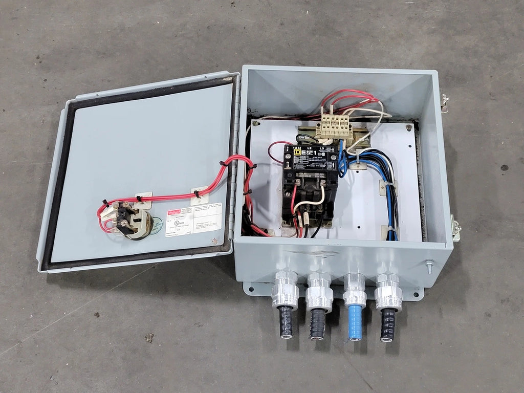 HOFFMAN Junction Box  A-1212CH w/ Square D Motor Starter 8536SC03SA