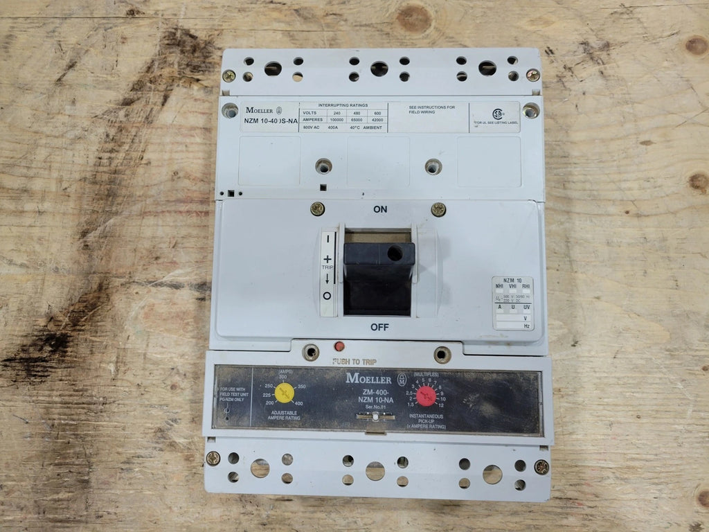 400 Amp 3 Pole Circuit Breaker NZM10-400S-NA,  ZM-400-NZM 10-NA