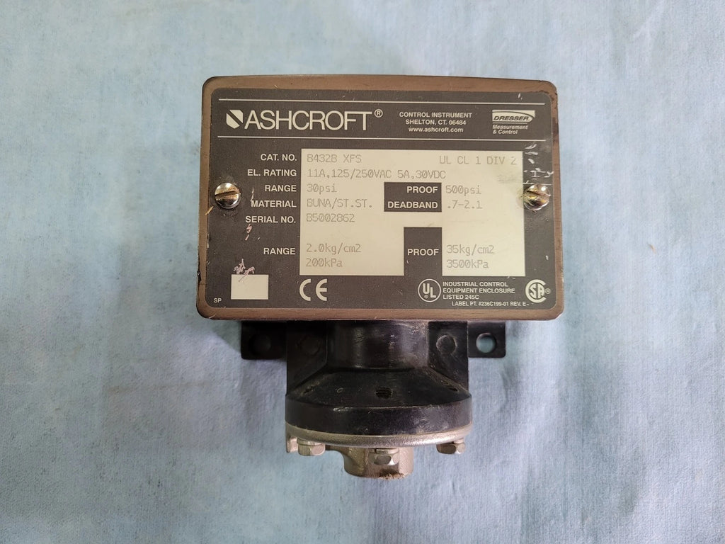 ASHCROFT 1/4" 500 PSI Pressure Switch B432B XFS