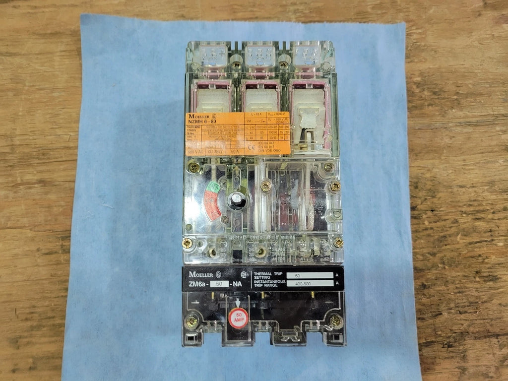 MOELLER 50 Amp 3 Pole Circuit Breaker ZM6a-50-NA