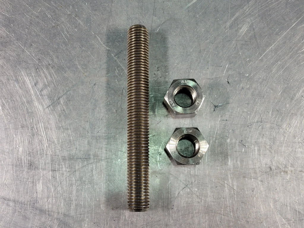 AGS GROUP INC. 1" x 8" B8M Stud w/ 8M Hex Nuts
