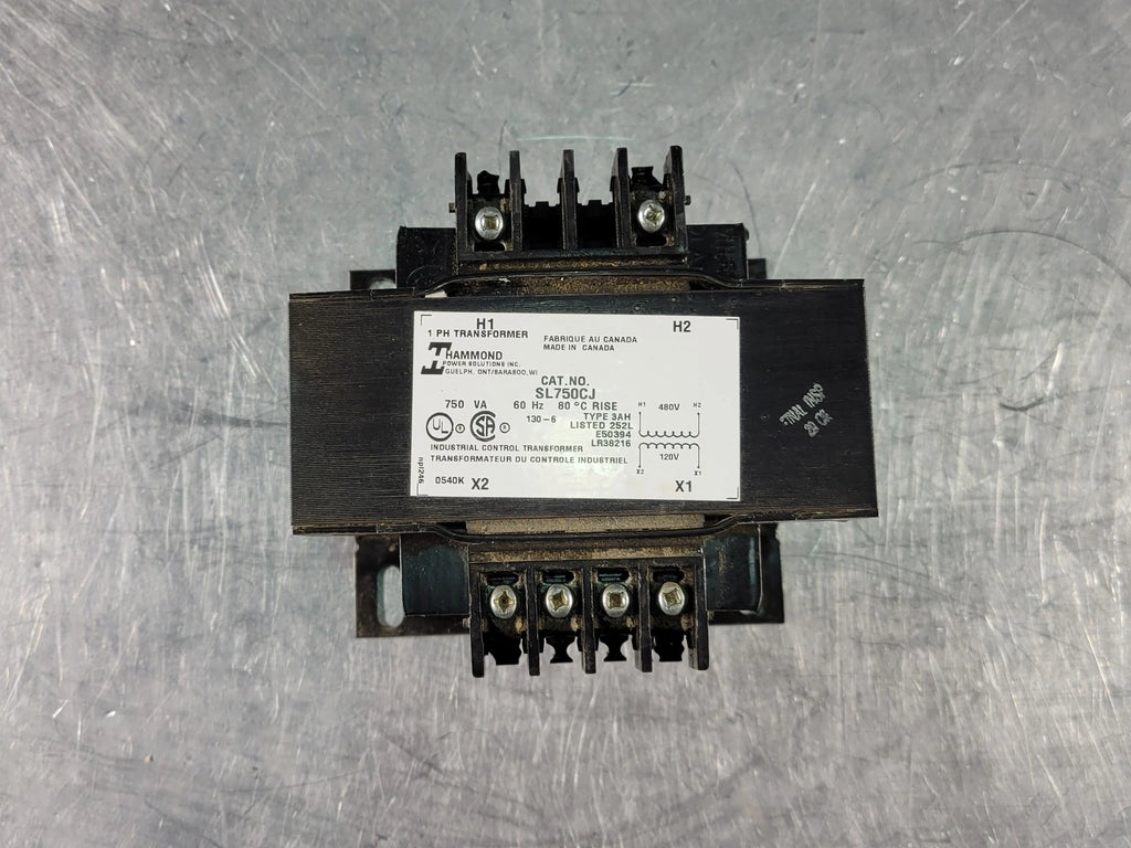 HAMMOND 750 VA Control Transformer, 480 pri. volts, 120 sec. volts SL750CJ