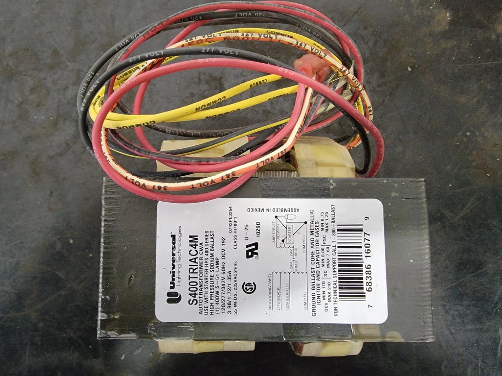 UNIVERSAL LIGHTING 120 Volts 1 Lamp Sodium Magnetic Ballasts S400TRIAC4M-502K