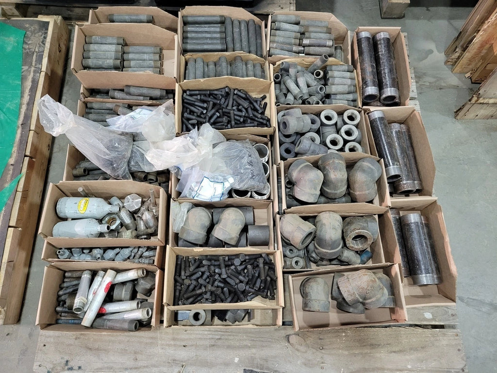 Pallet of Pipe Fittings & Bolts - Assorted Sizes