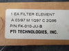 PTI TECHNOLOGIES INC. Hydraulic Filter Element FK-010-JU-B
