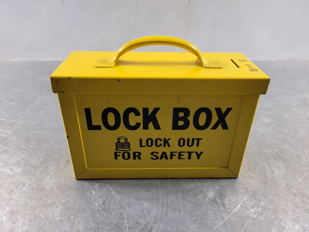 8.9" x 6" x 3.5" Portable Metal Group Lock Out Box 65672