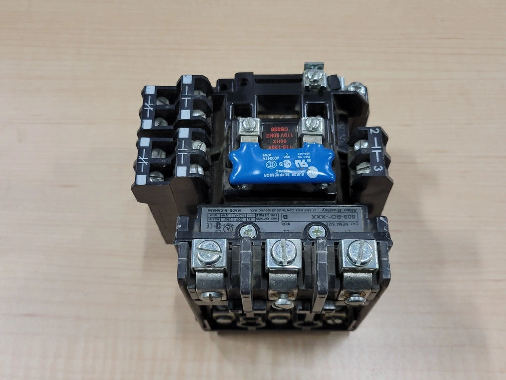ALLEN-BRADLEY Motor Starter Series B 509-BO-XXX w/ Auxiliary Contact