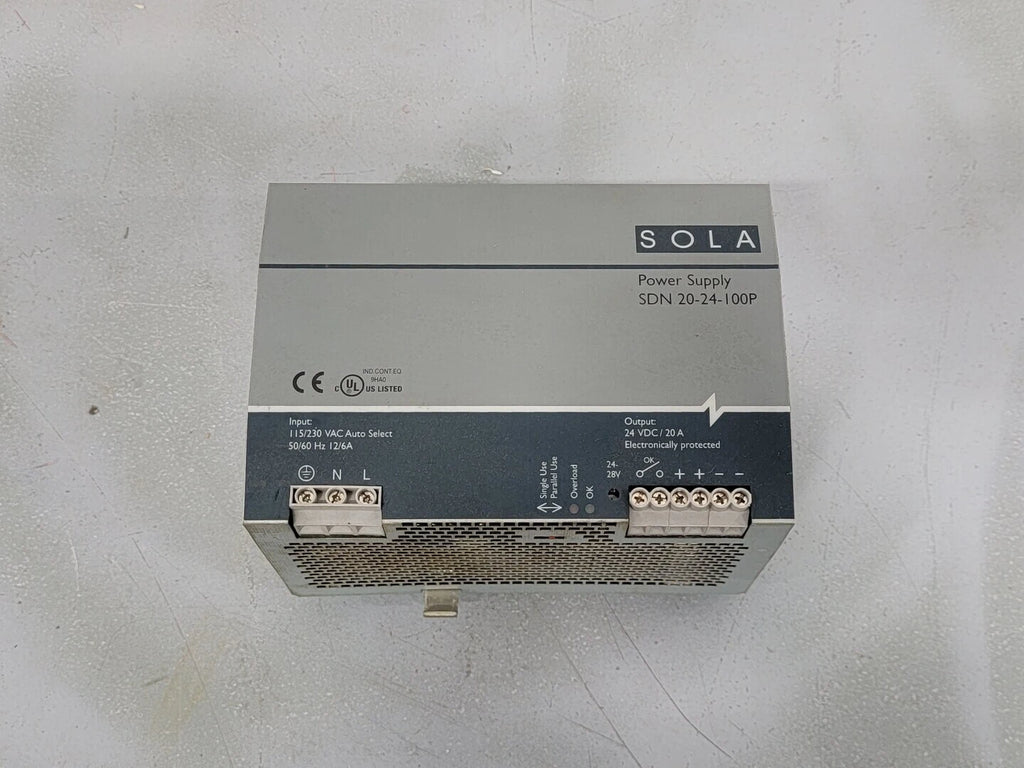 SOLA 20 Amp 24 Volts Power Supply SDN 20-24-100P