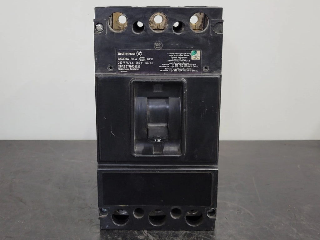 WESTINGHOUSE 300 Amp 3 Pole Circuit Breaker DA3300W