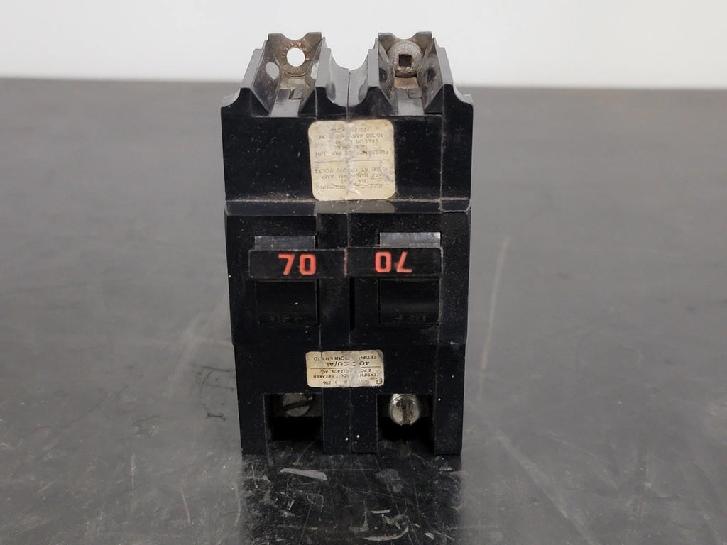 FEDERAL PIONEER 70 Amp 2 Pole Circuit Breaker NB270