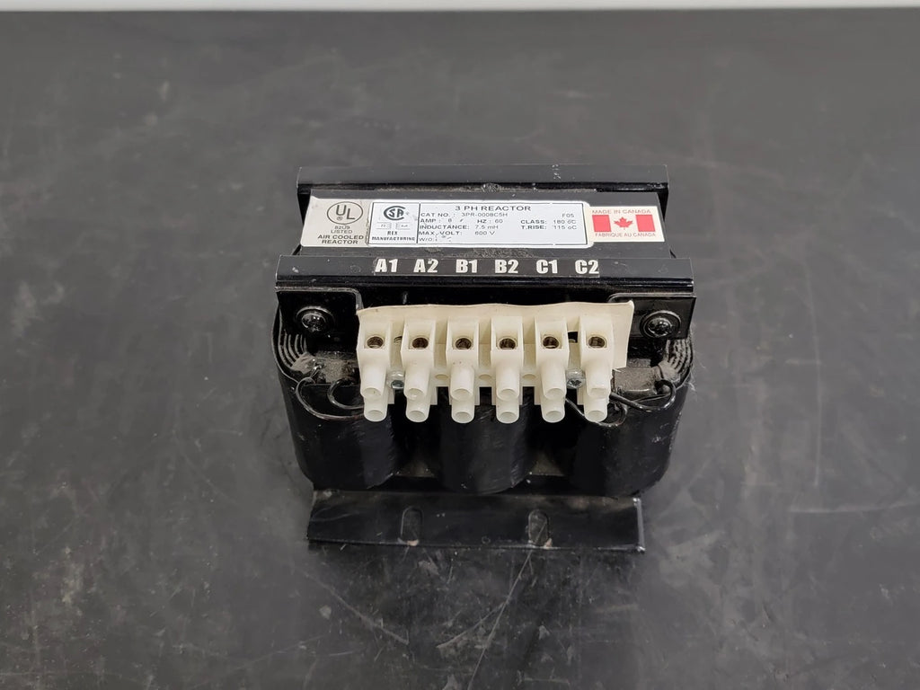 REX POWER MAGNETICS 8 Amp, 7.5 mH Air Cooled Reactor 3PR-0008C5H 