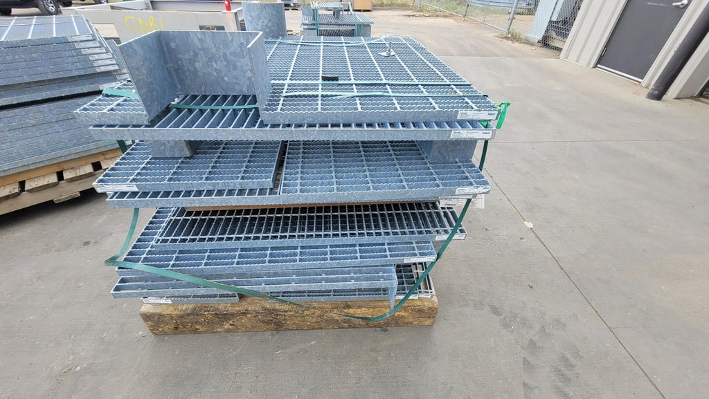 Galvanized Grating w/ Kickplates & Cut-outs
