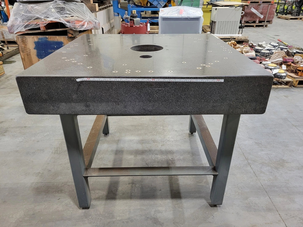 MOJAVE 48" x 48" x 8" Grade AA Granite Surface Plate w/ 9" Center Hole