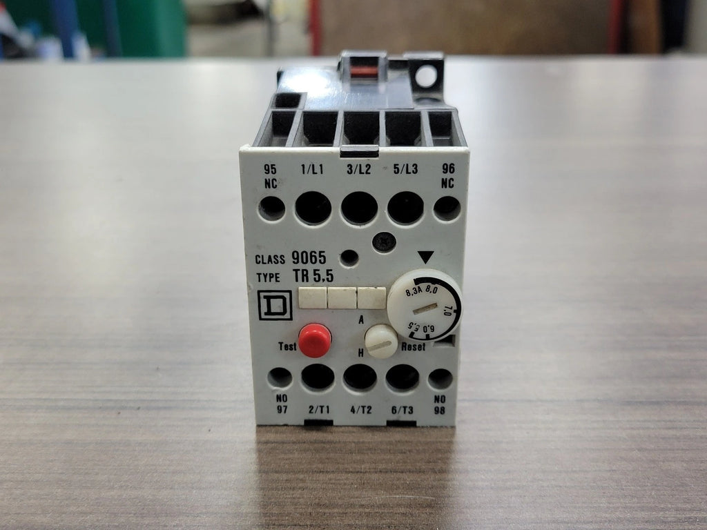 SQUARE D 5.5-8.3 Amp Thermal Overload Relay 9065TR5.5
