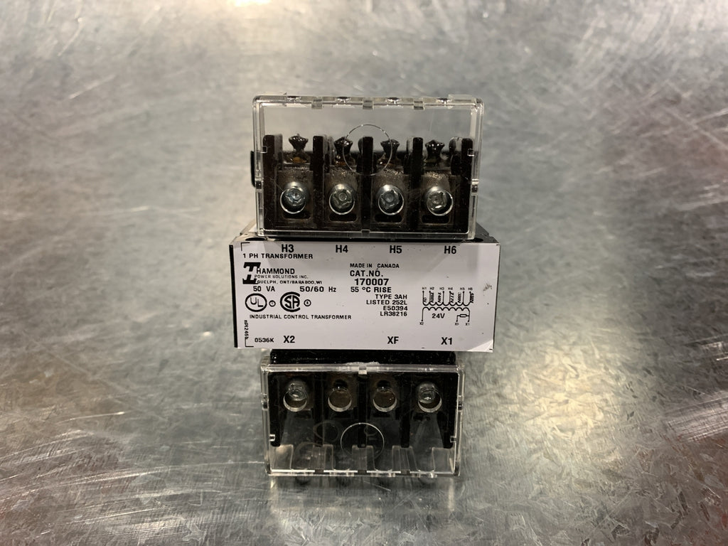 HAMMOND 50 VA Control Transformer, 480 pri. volts, 24 sec. volts 170007