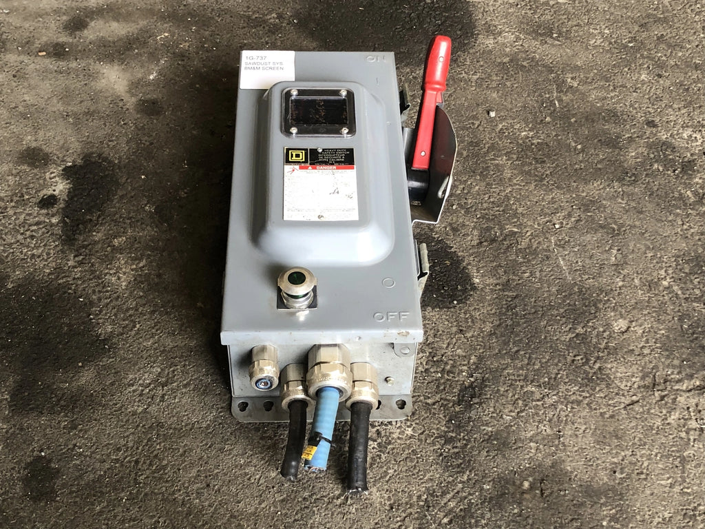 SQUARE D 30 Amp Electrical Enclosure CHU3613AWKPB w/ Terminals and Wiring