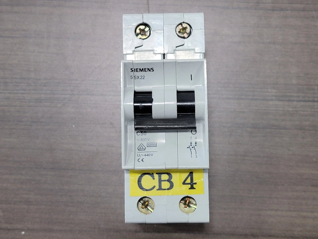 SIEMENS 50 Amp 2 Pole Circuit Breaker 5SX22-C50 