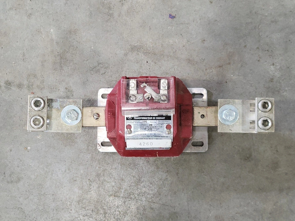 WESTINGHOUSE 200:5 A Current Transformer, 40:1 Ratio, KT-.6B