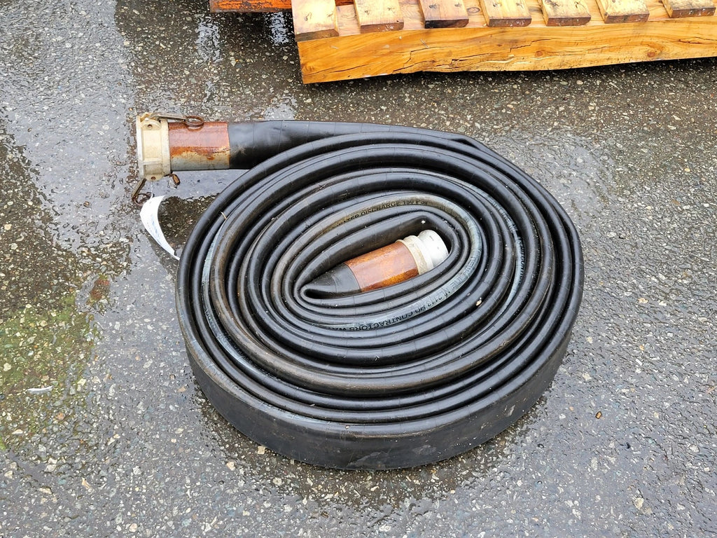 NEWLINE 3" x 50 ft Black Contractors Rubber Water Discharge Hose 150 PSI NL2113-300