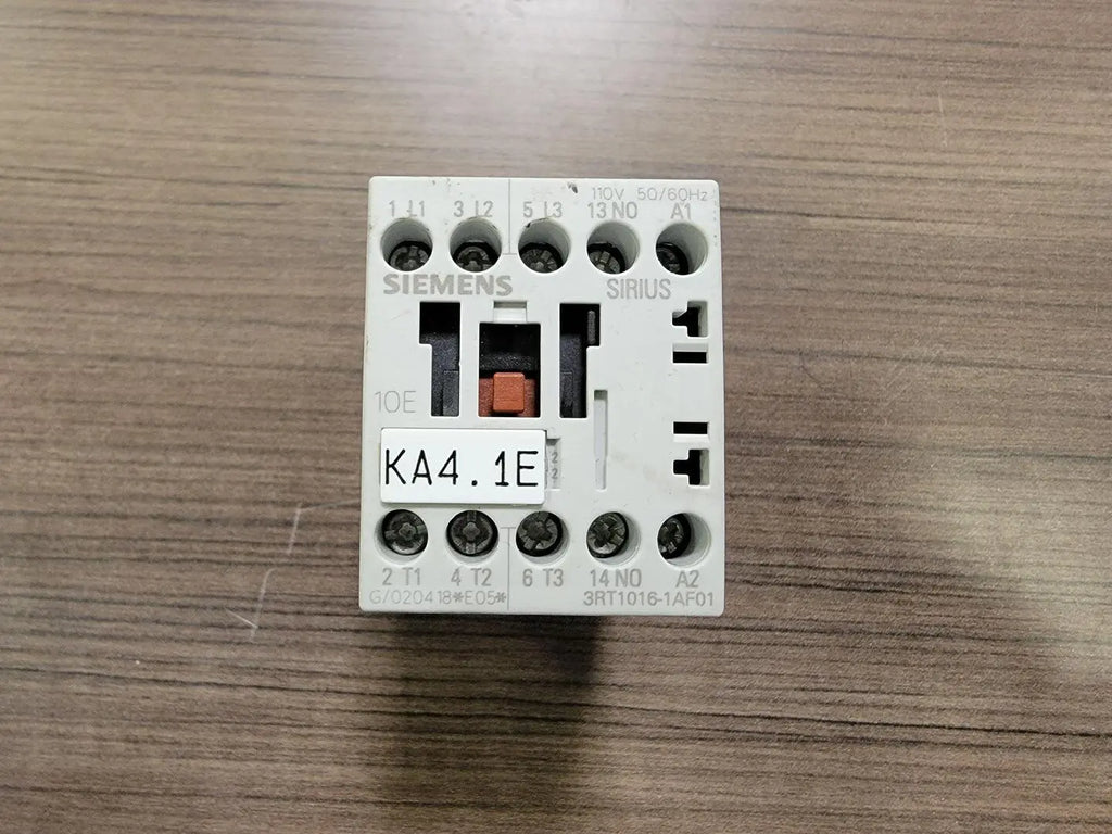 SIEMENS 9 Amp, Size S00, 3 Pole, 1NO, 110/120 VAC Coil Contactor 3RT1016-1AF01 