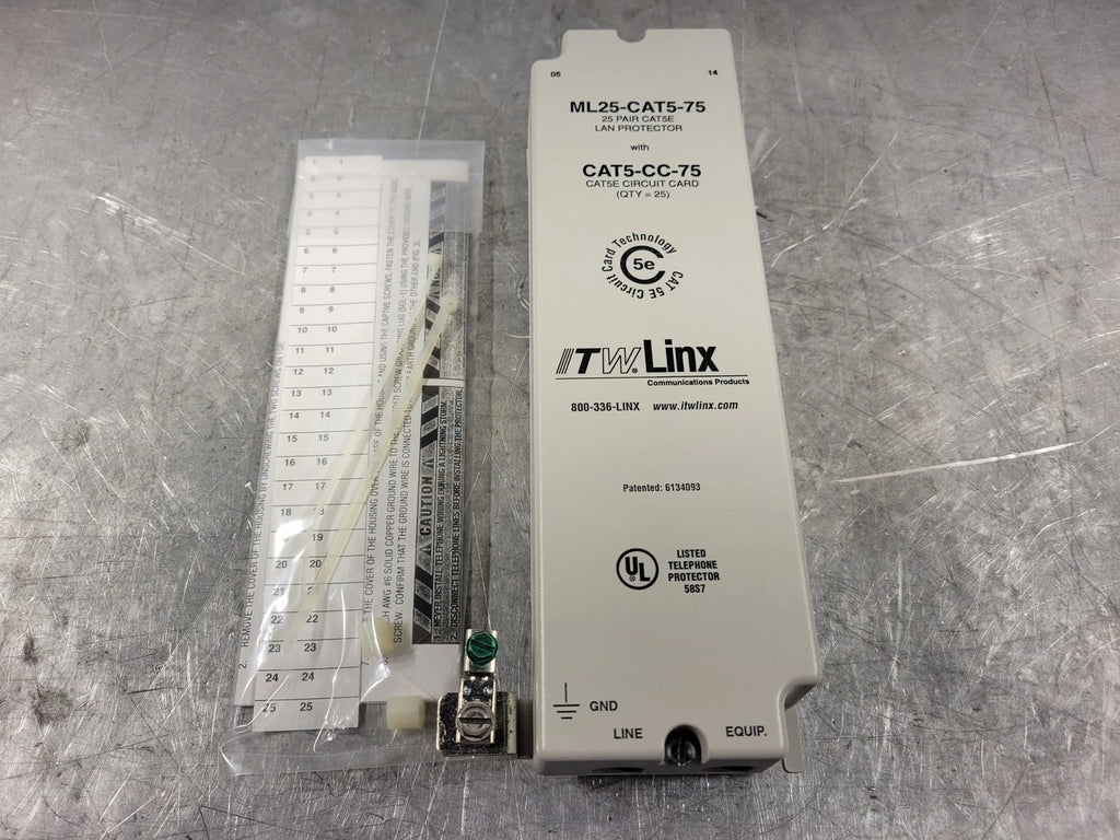ITW PANCON ML25-CAT5-75V 25 Pair CAT5E Lan Protector w/ CAT5-CC-75 CAT5E Circuit Card