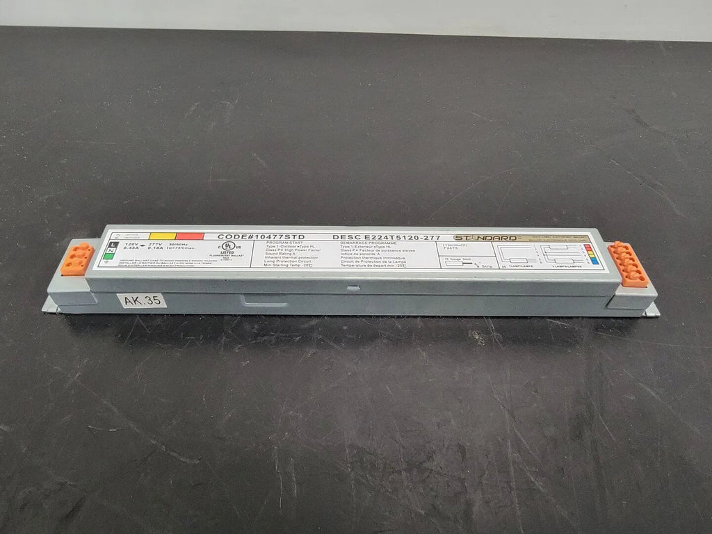 STANDARD 240 Volts 2 Lamps Electronic Ballast E224T5120-277