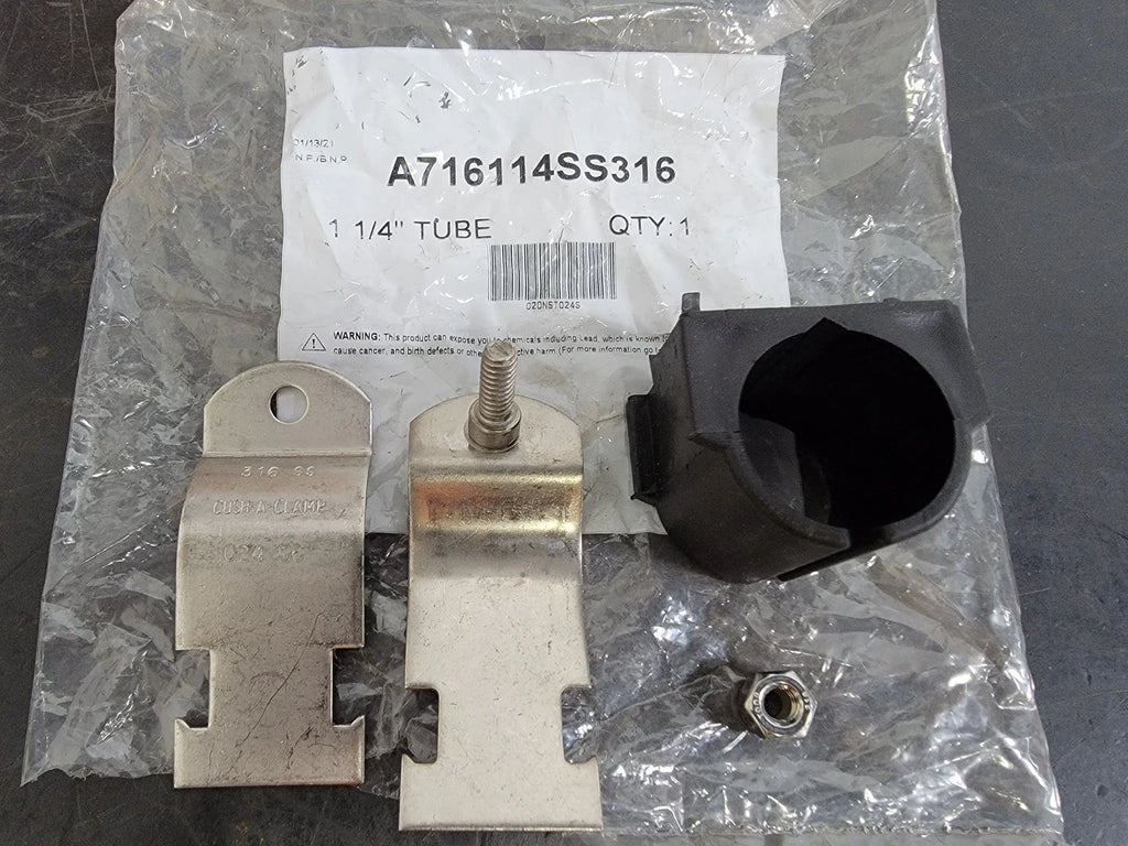 ABB Superstrut 1-1/4" Stainless Steel Cushioned Clamp A716 1 1/4 SS (Box of 25)