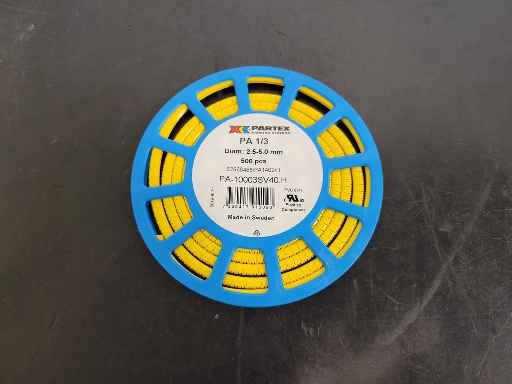 PARTEX PA 1/3 Character H Cable Marker PA-10003SV40.H (500 pcs)