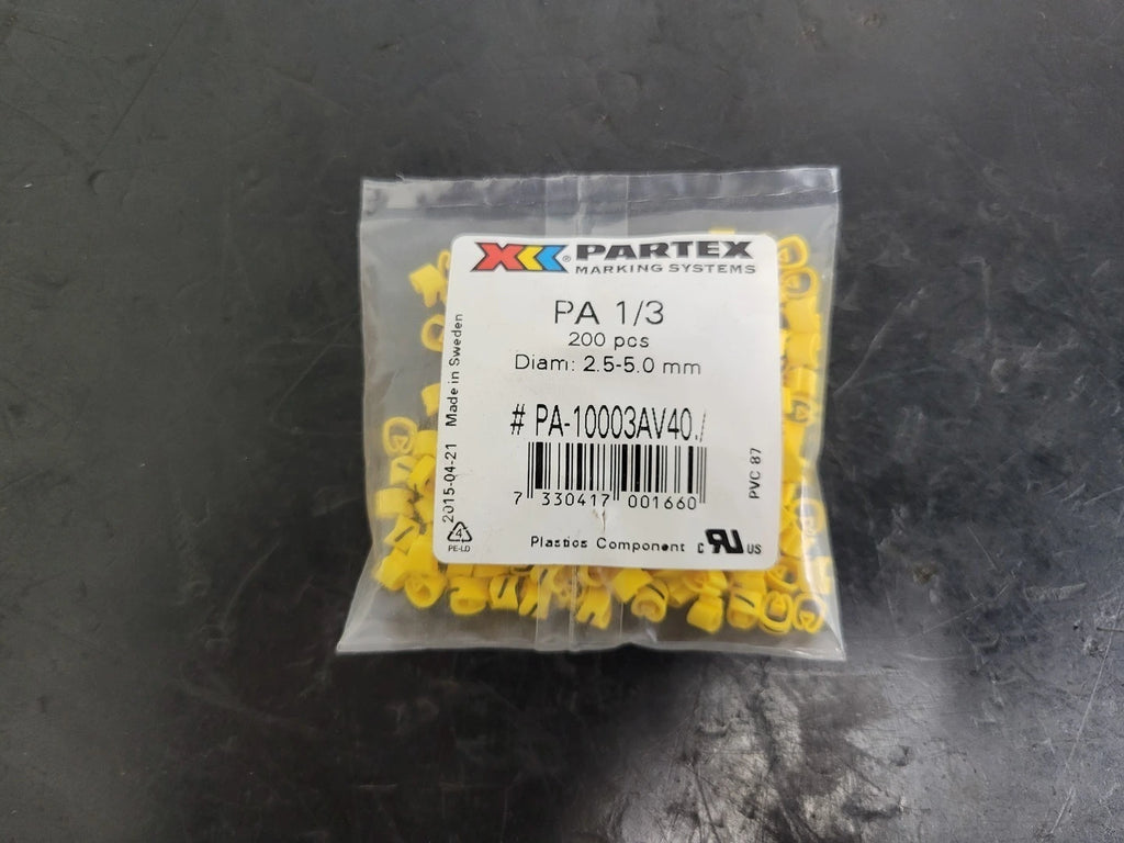 PARTEX PA 1/3 Character / Cable Marker PA-10003AV40./ (200 pcs)