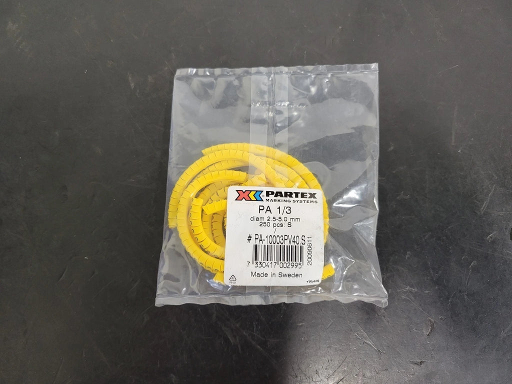 PARTEX PA 1/3 Character S Cable Marker PA-10003PV40.S (250 pcs)