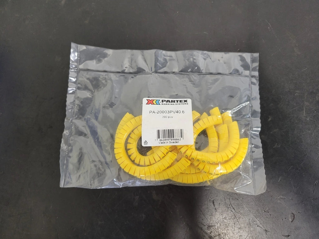 PARTEX PA 1/3 Character 6 Cable Marker PA-10003PV40.6 (250 pcs)