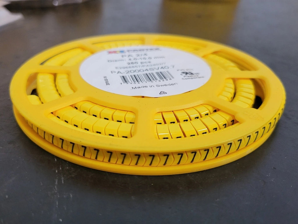 PARTEX PA 2/4 Character 7 Cable Marker PA-20004SV40.7