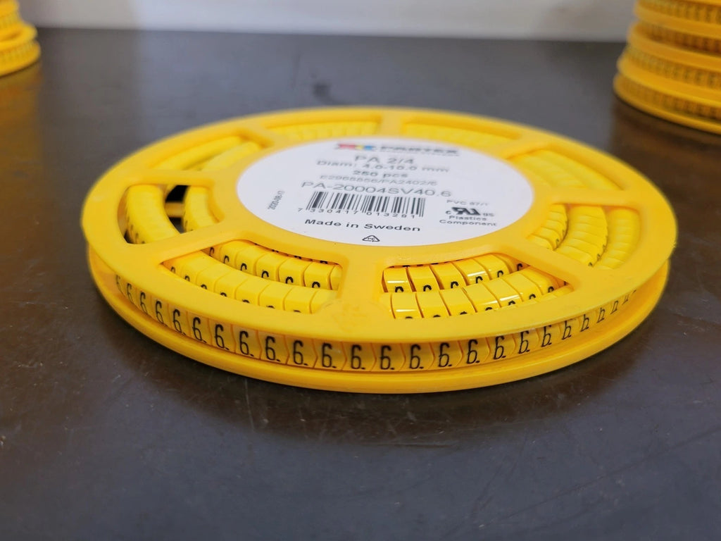 PARTEX PA 2/4 Character 6 Cable Marker PA-20004SV40.6