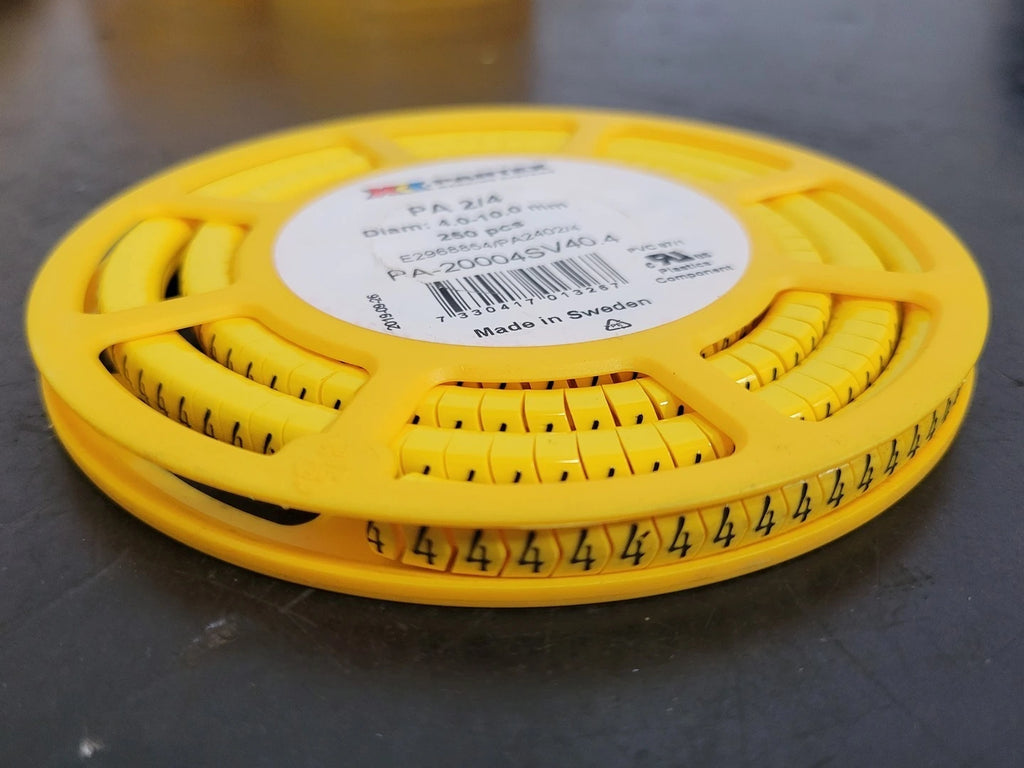 PARTEX PA 2/4 Character 4 Cable Marker PA-20004SV40.4