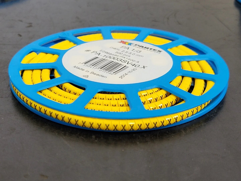 PARTEX PA 1/3 Character X Cable Marker PA-10003SV40.X